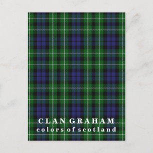 Colors of Scotland Clan Graham Tartan Briefkaart