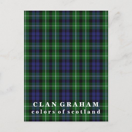 Colors of Scotland Clan Graham Tartan Briefkaart (Voorkant)