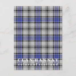 Colors of Scotland Clan Hannay Tartan Briefkaart