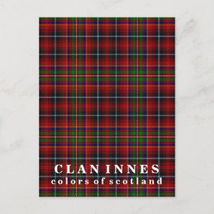 Colors of Scotland Clan Innes Tartan Briefkaart