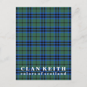Colors of Scotland Clan Keith Tartan Briefkaart