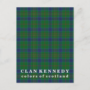 Colors of Scotland Clan Kennedy Tartan Briefkaart