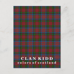 Colors of Scotland Clan Kidd Tartan Briefkaart