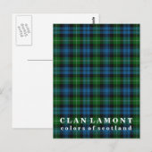 Colors of Scotland Clan Lamont Tartan Briefkaart (Voorkant / Achterkant)