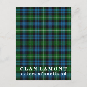 Colors of Scotland Clan Lamont Tartan Briefkaart
