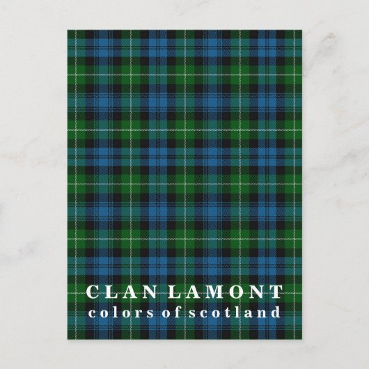 Colors of Scotland Clan Lamont Tartan Briefkaart (Voorkant)