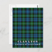 Colors of Scotland Clan Lyon Tartan Briefkaart (Voorkant / Achterkant)