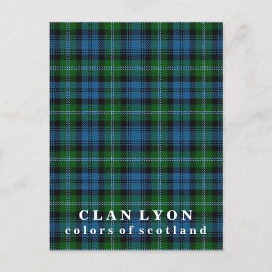 Colors of Scotland Clan Lyon Tartan Briefkaart (Voorkant)
