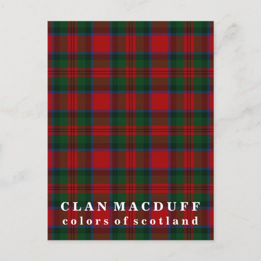 Colors of Scotland Clan MacDuff Tartan Briefkaart (Voorkant)