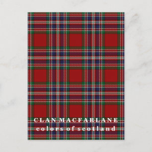 Colors of Scotland Clan MacFarlane Tartan Briefkaart