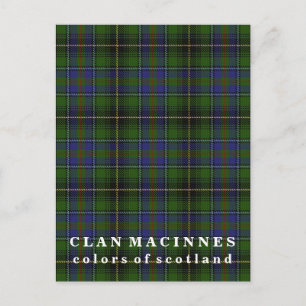 Colors of Scotland Clan MacInnes Tartan Briefkaart