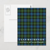 Colors of Scotland Clan MacKenzie Tartan Briefkaart (Voorkant / Achterkant)