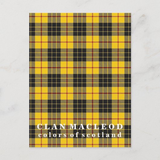 Colors of Scotland Clan MacLeod of Lewis Tartan Briefkaart (Voorkant)