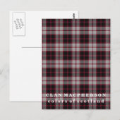 Colors of Scotland Clan MacPherson Tartan Briefkaart (Voorkant / Achterkant)