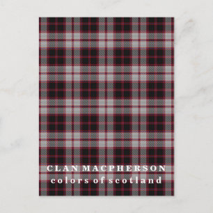 Colors of Scotland Clan MacPherson Tartan Briefkaart