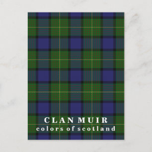 Colors of Scotland Clan Muir Tartan Briefkaart