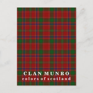 Colors of Scotland Clan Munro Tartan Briefkaart