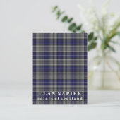 Colors of Scotland Clan Napier Tartan Briefkaart (Staand voorkant)