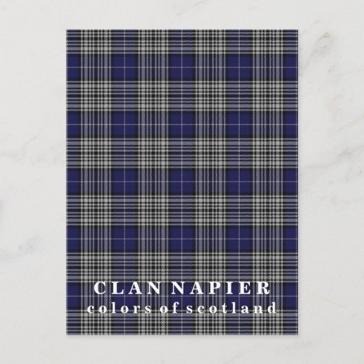 Colors of Scotland Clan Napier Tartan Briefkaart (Voorkant)