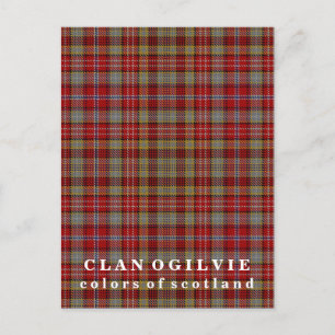 Colors of Scotland Clan Ogilvie Tartan Briefkaart