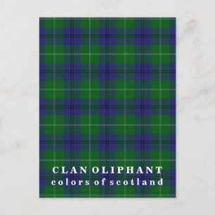 Colors of Scotland Clan Oliphant Tartan Briefkaart