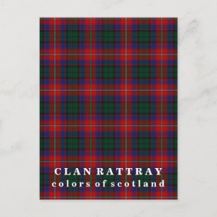 Colors of Scotland Clan Rattray Tartan Briefkaart