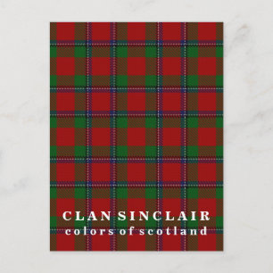 Colors of Scotland Clan Sinclair Tartan Briefkaart