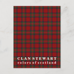 Colors of Scotland Clan Stewart Tartan Briefkaart