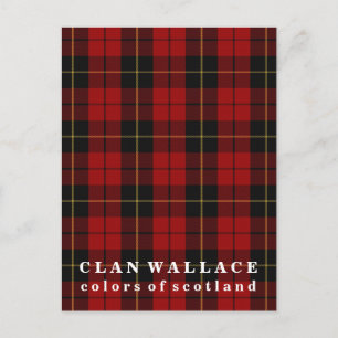 Colors of Scotland Clan Wallace Tartan Briefkaart