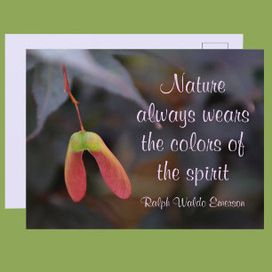 Colors of the Spirit Emerson Quote Briefkaart