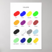 Colors Poster – Preschool Wall Art (Voorkant)