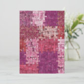 Colors Texture Puzzle Invitation Kaart (Staand voorkant)