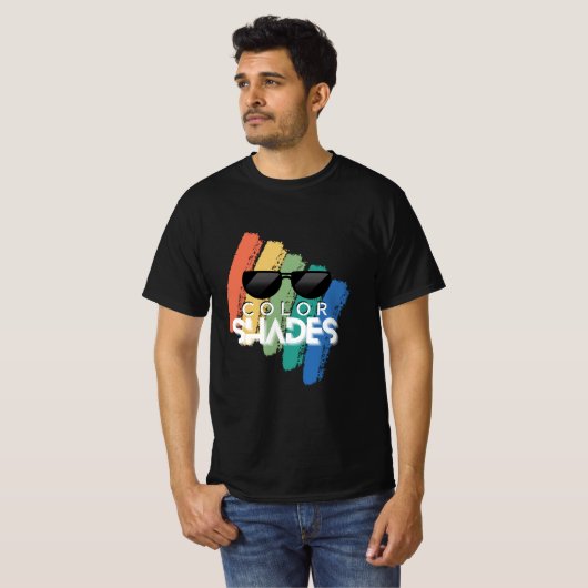 ColorShades – Retro esthetische zonnebril Logo T-shirt (Voorkant volledig)