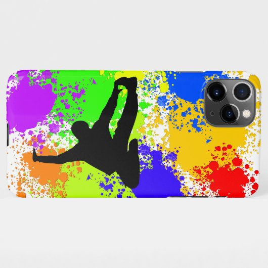 Colorsplash breakdancer iPhone hoesje (Achterkant horizontaal)