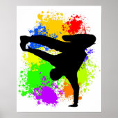 Colorsplash breakdancer poster (Voorkant)