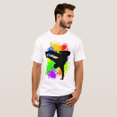 Colorsplash breakdancer t-shirt (Voorkant volledig)