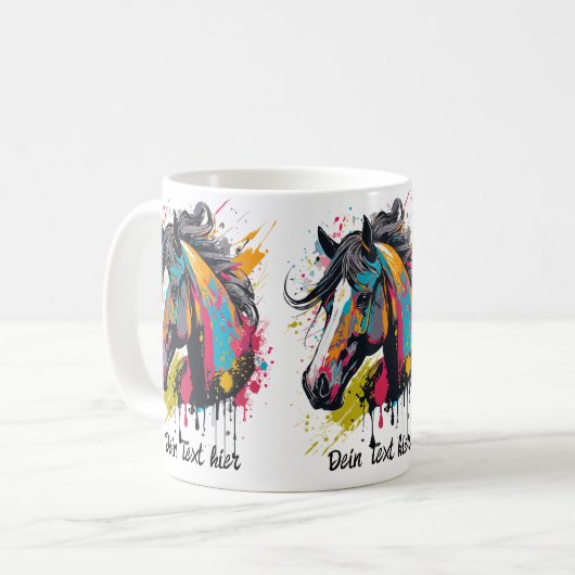 Colorsplash Horse 1 Koffiemok (Voorkant links)