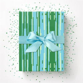 Colorstack Ikat in Green and Aqua Cadeaupapier