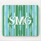 Colorstack Ikat in Green + Aqua Personalized Muismat (Voorkant)