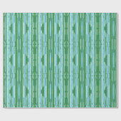 Colorstack Ikat in Groen en Aqua Cadeaupapier (Vlak)