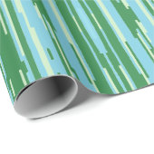 Colorstack Ikat in Groen en Aqua Cadeaupapier (Rol Hoek)