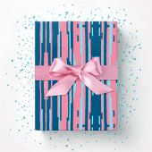 Colorstack Ikat in Pink and Aqua Cadeaupapier
