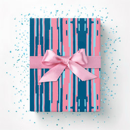 Colorstack Ikat in Pink and Aqua Cadeaupapier