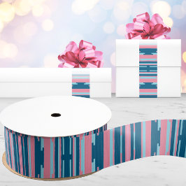 Colorstack Ikat in Pink and Aqua Grosgrain Lint