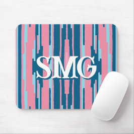 Colorstack Ikat in Roze + Aqua Persoonlijk Muismat