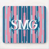 Colorstack Ikat in Roze + Aqua Persoonlijk Muismat (Voorkant)