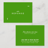 Colorus-groen Citron-responskaart Notitiekaartje (Voorkant / Achterkant)