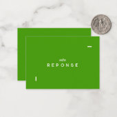 Colorus-groen Citron-responskaart Notitiekaartje (Voorkant / Achterkant in situ)