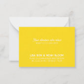 Colorus-responskaart - Citron-geel Notitiekaartje (Achterkant)