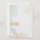 Colorwash Floral bruiloft uitnodiging (Achterkant)